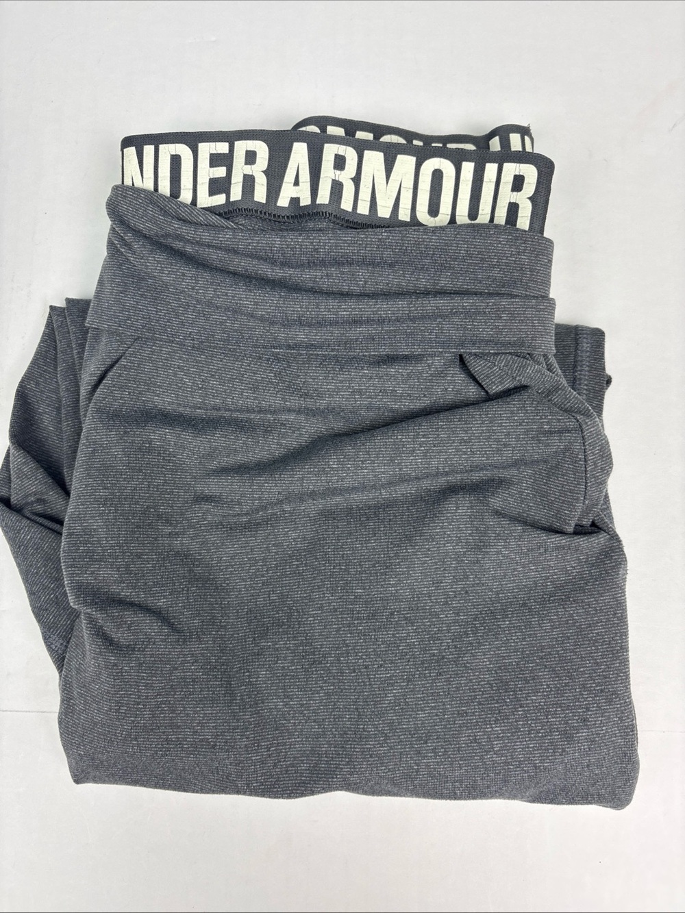 Under Armour Women Medium Athletic Pants Joggers Gray Elastic Logo Waistband
